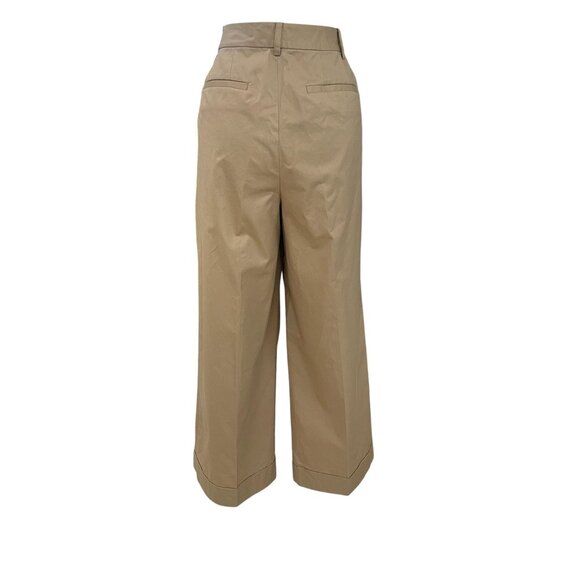 Lauren Ralph Lauren Wide Leg Pants Tan High Rise Size 10 Resort 23 Chic - Picture 9 of 14